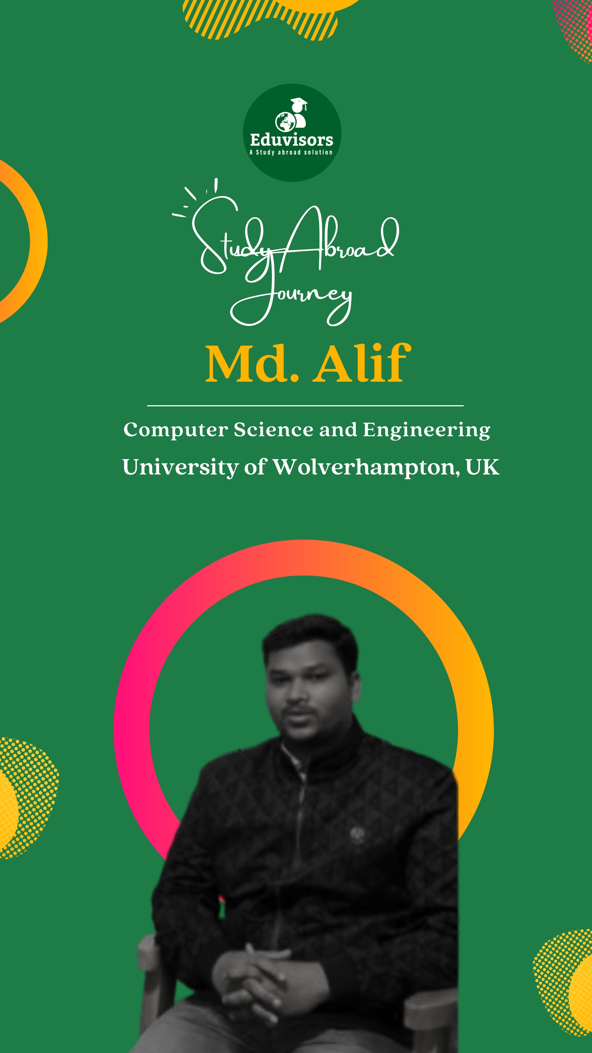 Md. Alif Study Abroad Adventure in the UK with Eduvisors